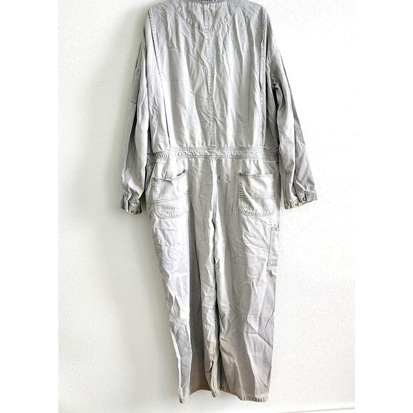 Carhartt FR Men 48 Tall Gray Coveralls Jumpsuit Thrashed Hole Stains Pocket Work - Picture 9 of 10